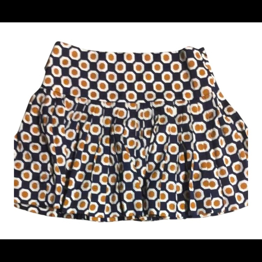 Theory geometric print pleated skirt